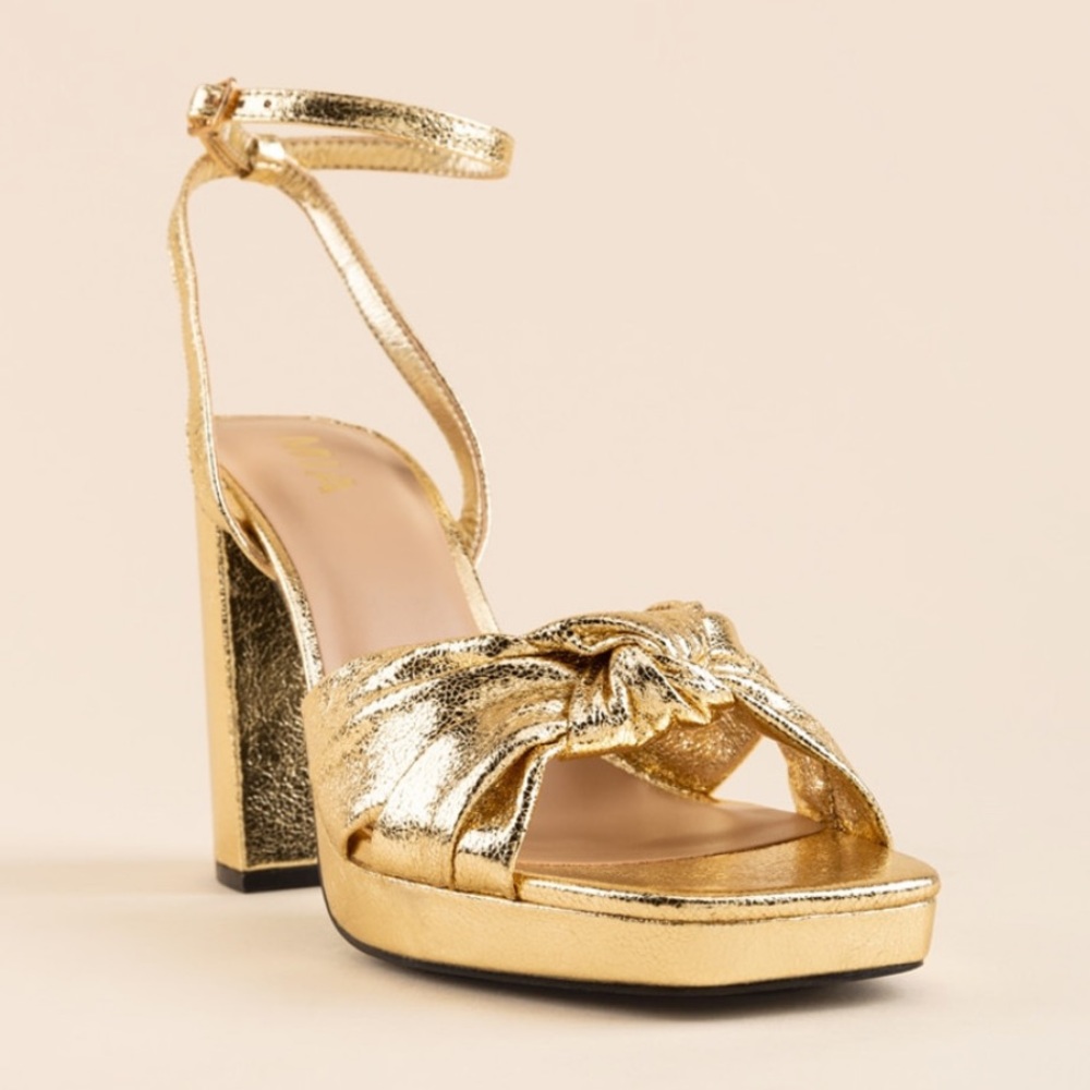 MIA Metallic knot heels